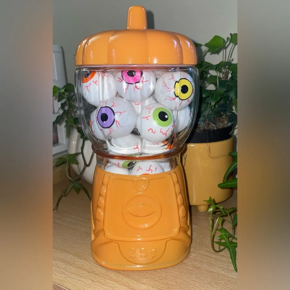 Target Pumpkin Gumball Machine with Eyeballs.